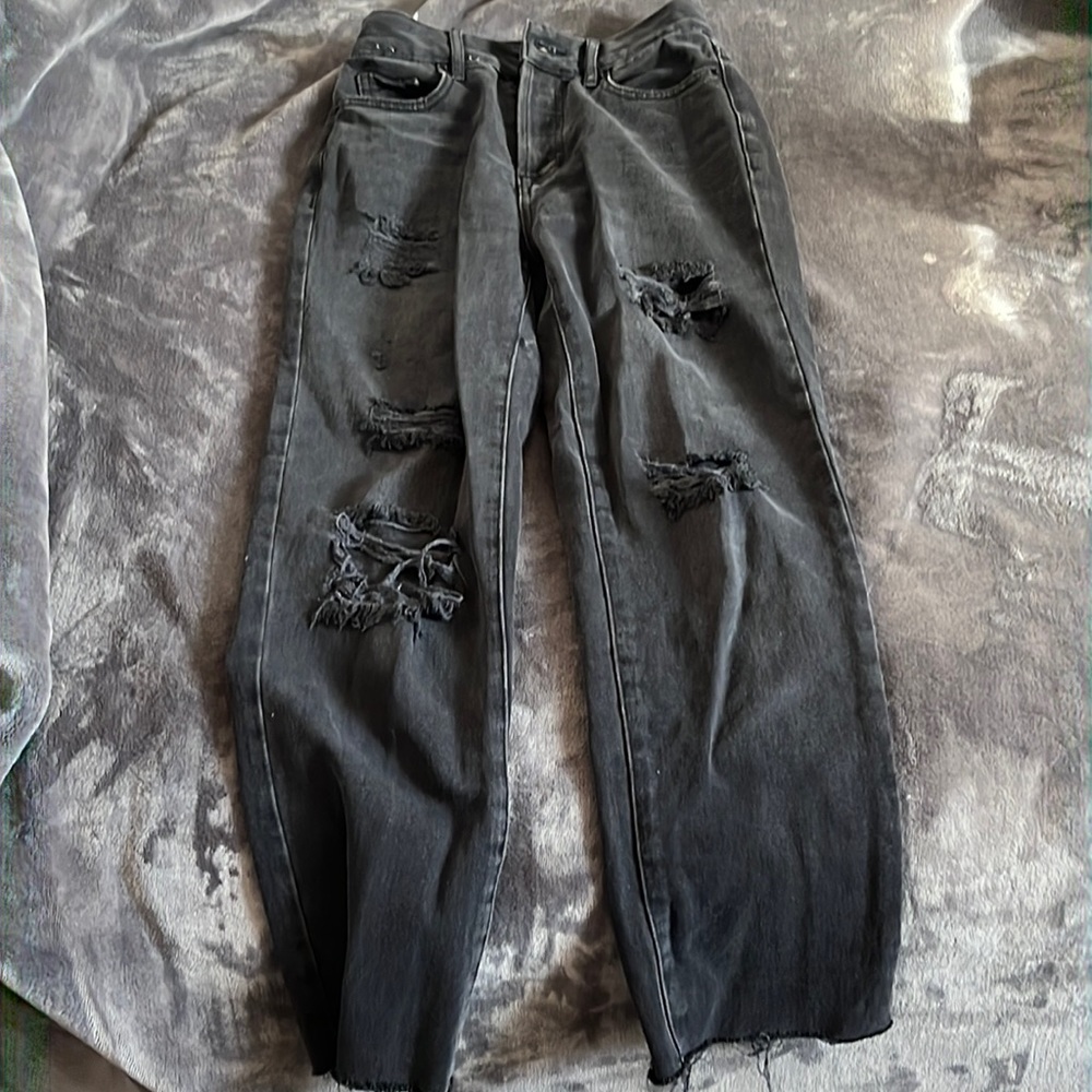 High rise straight jeans